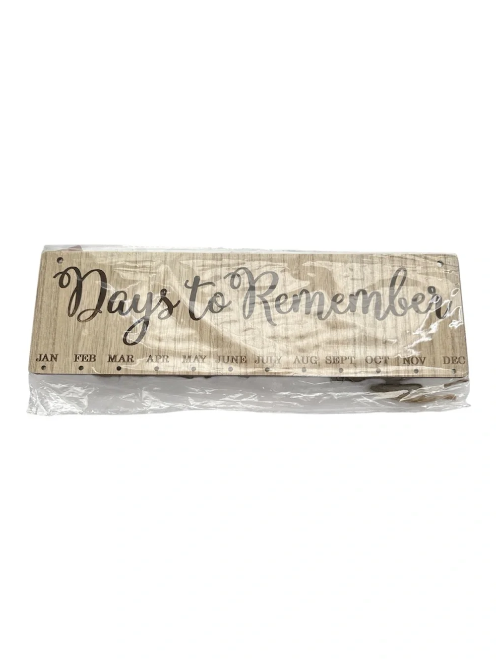 Days to Remember Wooden Birthday Reminder Calendar Board